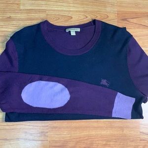 Burberry Brit men’s cashmere purple and navy sweater